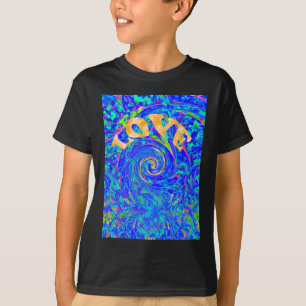 T-shirt Belle Amour Bleu Bleu Imprimer Art vectoriel Flash