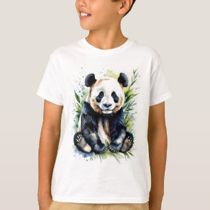 T-shirt Belle aquarelle Cudley mignonne Ours Panda