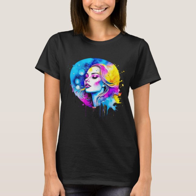 T-shirt Belle aquarelle femme Abstraite (Devant)