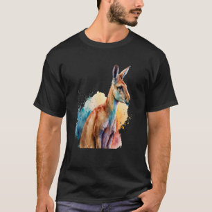 T-shirt Belle aquarelle Kangaroo Portrait