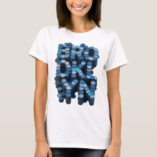 T-shirt Belle ART ABSTRAIT Bleu Design abstrait