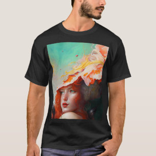 T-shirt Belle artiste Abstraite Red Haired Ginger Girl