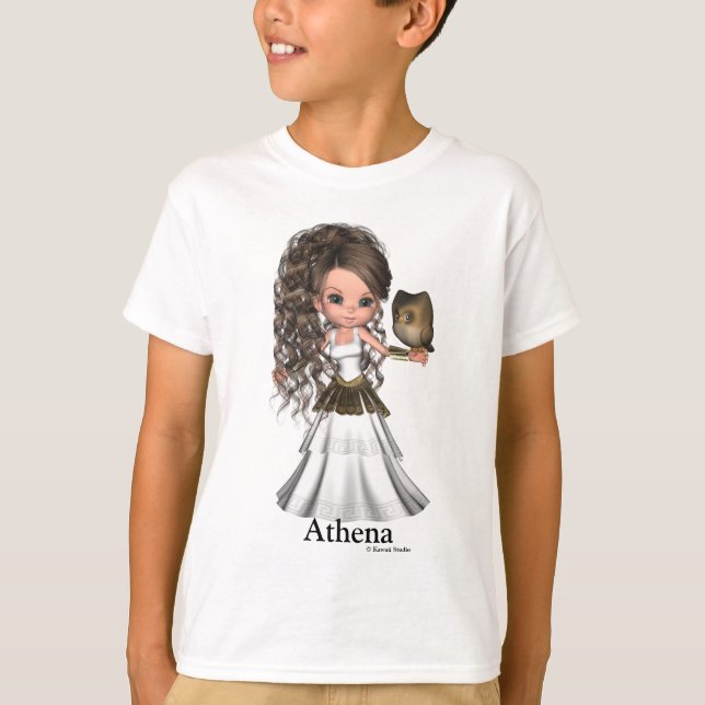 T-shirt Belle Athéna chemise grecque de déesse de Kawaii (Devant)