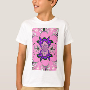 T-shirt Belle Bébé rose Floral Purple Shade Motif Art