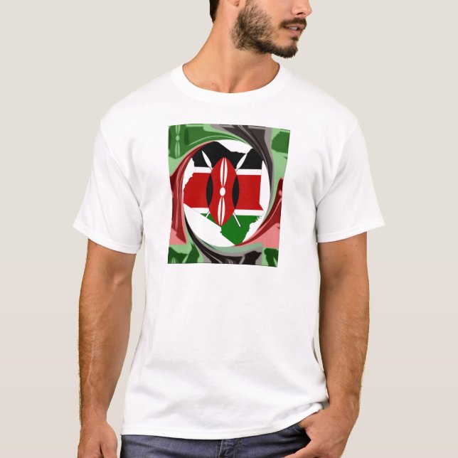 T-shirt Belle belle carte Kenyan Whirlwind Design (Devant)