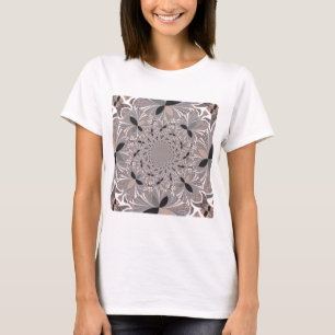 T-shirt Belle belle cendre gris kaléidoscope sans soudure