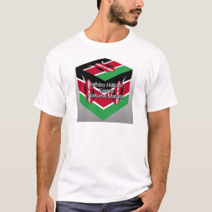 T-shirt Belle Belle Cube Kenyane Drapeau avec salutation