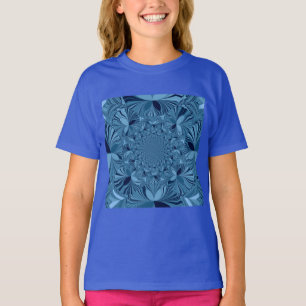 T-shirt Belle Belle Iridescente Blue Kaleidoscope Art