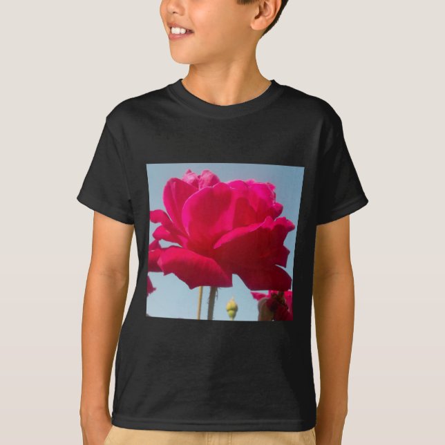 T-shirt Belle belle Rose céleste rouge contre bleu (Devant)