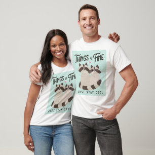 T-shirt Belle Carte Raccoons, Les Choses Sont Bonnes, Racc