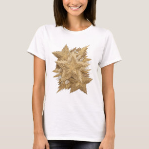 T-shirt Belle conception audacieuse en argent ÉTOILES DORÉ