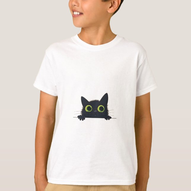 T-shirt Belle conception de chats noirs (Devant)