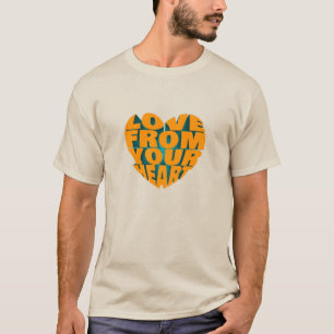 T-shirt Belle conception de texte 3D amour de votre coeur