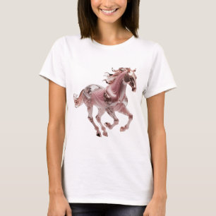 T-shirt Belle création en ROSE OR VERRE ARGENTÉ Texte Desi