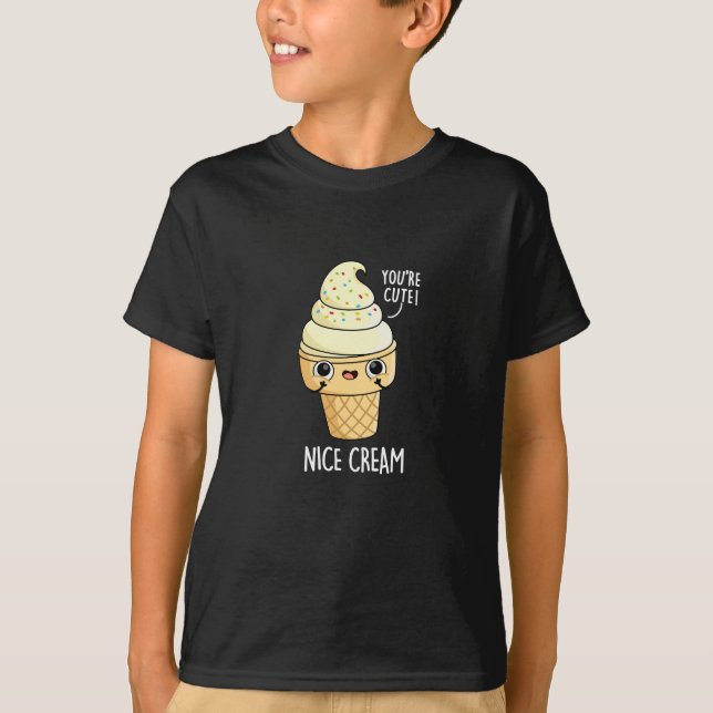 T-shirt Belle Crème Funny Crème de glace Pun Dark BG (Devant)