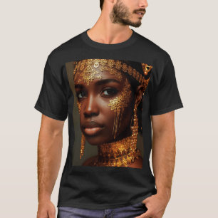 T-shirt Belle déesse nubienne en or