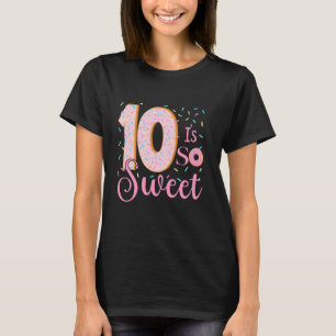 T-shirt Belle Donut Theme Party 10ème Anniversaire 10 est 