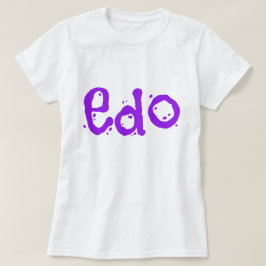 T-shirt Belle Edo violet et blanc