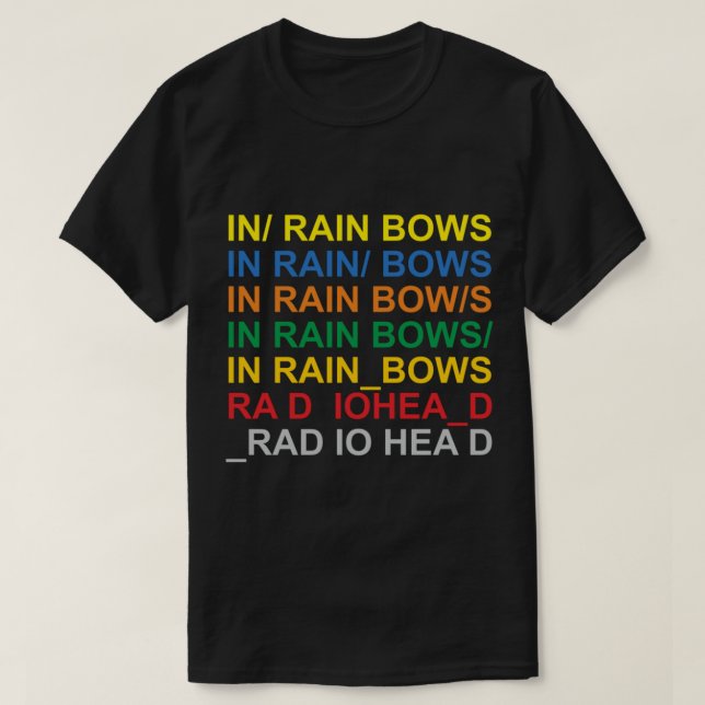 T-shirt belle en arc-en-ciel RADIOHEAD (Design devant)