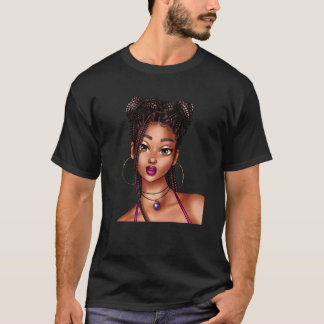 T-shirt Belle fille africaine femme noire