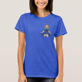 T-shirt Belle Fille Blonde Pose de Yoga Lotus Femmes Migno