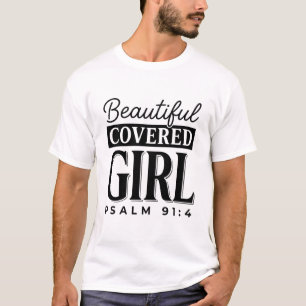 T-shirt Belle Fille Couverte Psaume 91_4 Chemise De Foi De