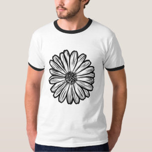 T-shirt Belle Fleur de marguerite, Illustration de demi-te