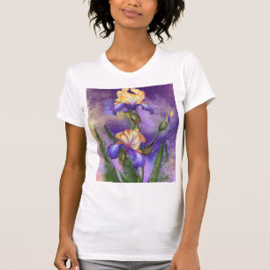 T-shirt Belle Fleur d'Iris - Peinture d'Art Migned