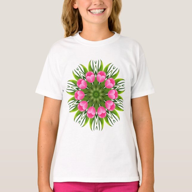 T-shirt Belle Fleur Mandala Design-79358 (Devant)