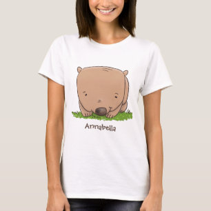 T-shirt Belle illustration de dessin animé de bébé wombat