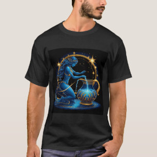 T-shirt Belle illustration numérique du signe du Verseau