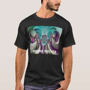 T-shirt Belle impression Angélique Purple et Cyan Abstrait