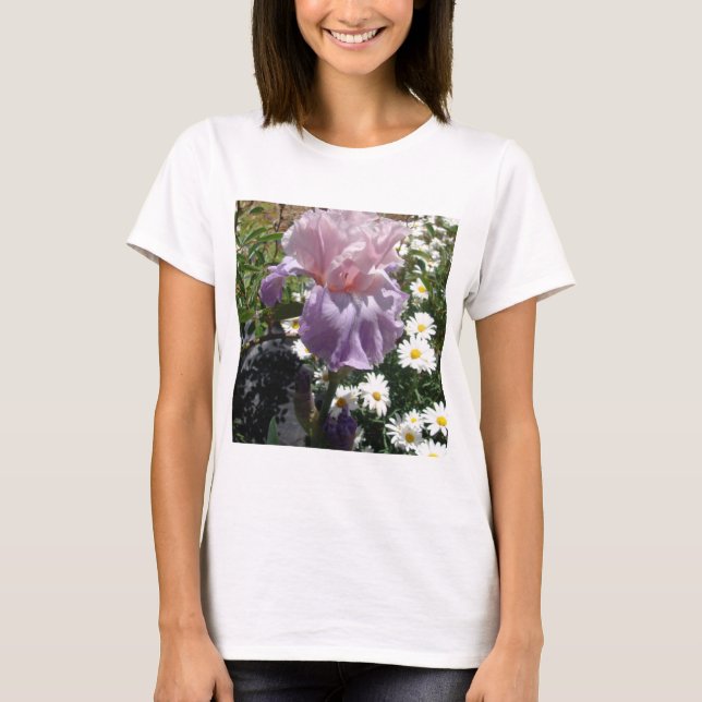 T-shirt Belle Iris Fleur violet Fleur Photo (Devant)