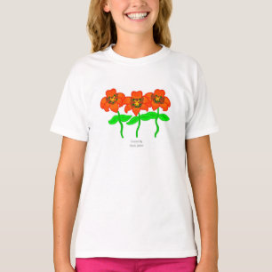 T-shirt Belle Lys de tigre Filles Blanc Basique T Chemise