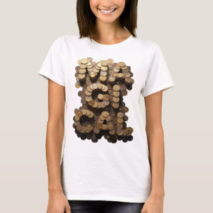 T-shirt Belle MAGICAL Art de texte 3D en or