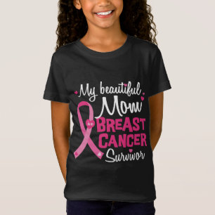 T-Shirt Belle maman Cancer du sein Survivant Fils de la fi