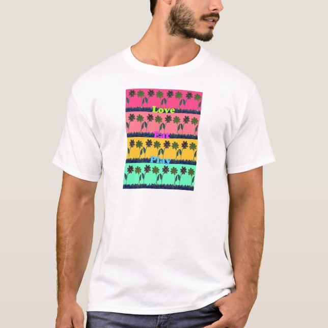 T-shirt Belle Manger Jouer couleurs.png (Devant)