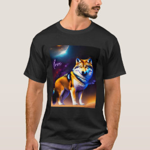 T-shirt Belle Nature de Loup Vibrante Beauté de la Nature