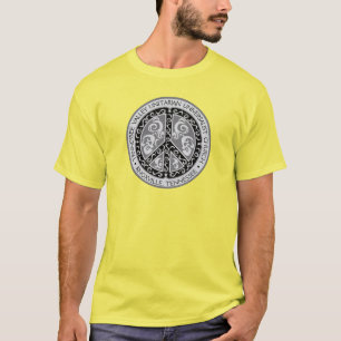T-shirt Belle pancarte de paix sur le devant, TVUC sur le 