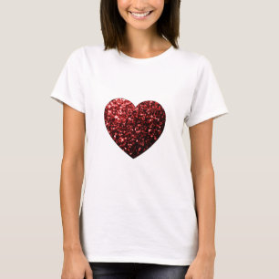 T-shirt Belle Parties scintillant rouge glamour scintille