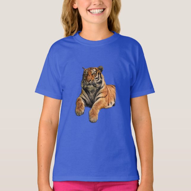 T-shirt Belle photo Tigre du Bengale Visage et pattes (Devant)