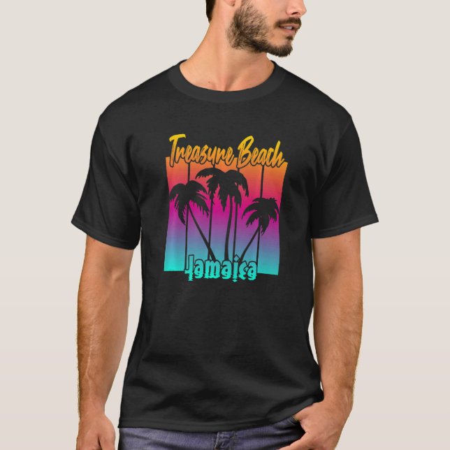 T-shirt Belle plage au trésor Jamaïque (Devant)