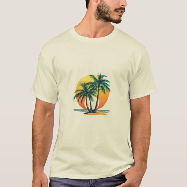 T-shirt belle plage par elle maintenant (Devant)