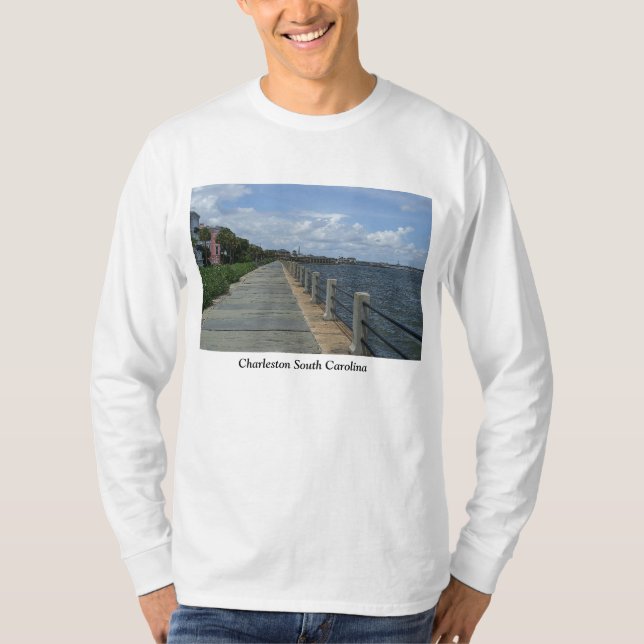 T-shirt Belle promenade en bord de mer (Devant)