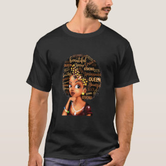 T-shirt Belle Reine Mélanin Black Femmes Inarrêtables