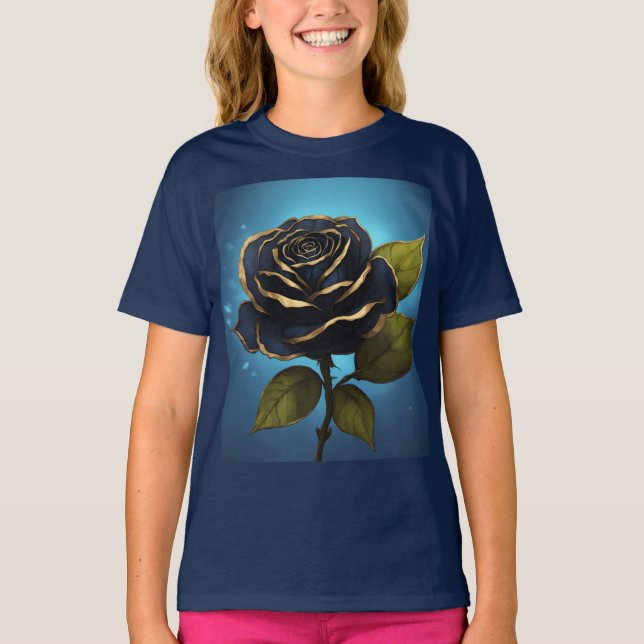 T-shirt Belle rose bleue (Devant)