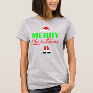 T-shirt Belle Santa Hat et Jambes Joyeux Noël