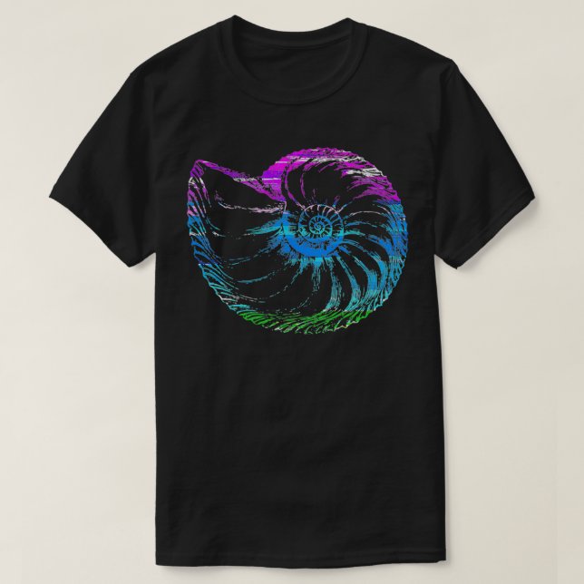T-shirt Belle Séquence de Nautilus Shell Cool Fibonacci (Design devant)