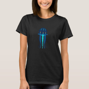 T-shirt Belle Silhouette d'une Méduse Animaux Marins de la