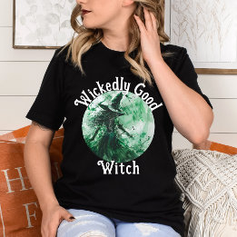 T-shirt Belle Sorcière verte Dessin Femme